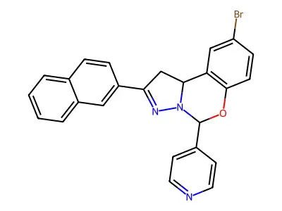 9-BR-2-(2-Naphthyl)-5-(4-pyridinyl)-1,10B-dihydropyrazolo(1,5-C)(1,3)benzoxazine structure