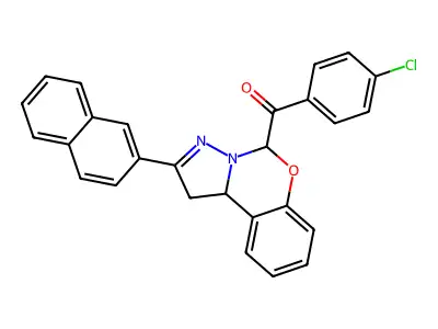 (4-CHLOROPHENYL)[2-(2-NAPHTHYL)-1,10B-DIHYDROPYRAZOLO[1,5-C][1,3]BENZOXAZIN-5-YL]METHANONE structure