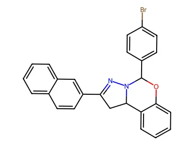 5-(4-Bromophenyl)-2-(2-naphthyl)-1,10B-dihydropyrazolo(1,5-C)(1,3)benzoxazine structure