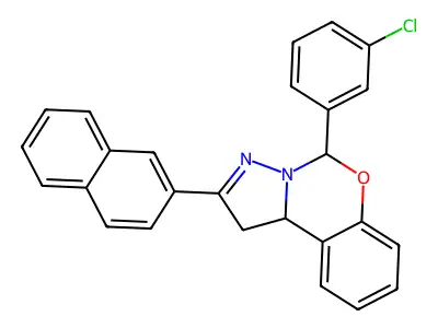 5-(3-Chlorophenyl)-2-(2-naphthyl)-1,10B-dihydropyrazolo(1,5-C)(1,3)benzoxazine structure