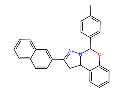 5-(4-Methylphenyl)-2-(2-naphthyl)-1,10B-dihydropyrazolo(1,5-C)(1,3)benzoxazine structure