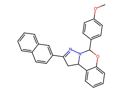 5-(4-Methoxyphenyl)-2-(2-naphthyl)-1,10B-dihydropyrazolo(1,5-C)(1,3)benzoxazine structure