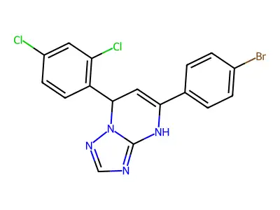 5-(4-BR-PH)-7-(2,4-Dichlorophenyl)-4,7-dihydro(1,2,4)triazolo(1,5-A)pyrimidine structure