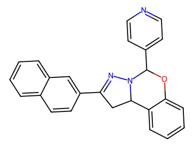 2-(2-Naphthyl)-5-(4-pyridinyl)-1,10B-dihydropyrazolo(1,5-C)(1,3)benzoxazine structure