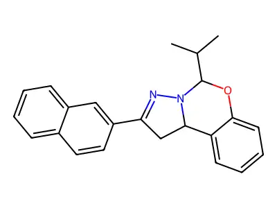 5-Isopropyl-2-(2-naphthyl)-1,10B-dihydropyrazolo(1,5-C)(1,3)benzoxazine structure