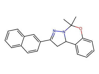 5,5-Dimethyl-2-(2-naphthyl)-1,10B-dihydropyrazolo(1,5-C)(1,3)benzoxazine structure