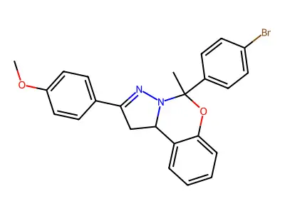 5-(4-BR-PH)2-(4-Methoxyphenyl)-5-ME-1,10B-dihydropyrazolo(1,5-C)(1,3)benzoxazine structure