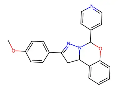 2-(4-Methoxyphenyl)-5-(4-pyridinyl)-1,10B-dihydropyrazolo(1,5-C)(1,3)benzoxazine structure