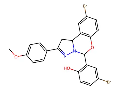 4-BR-2-(9-BR-2-(4-Meo-PH)1,10B-dihydropyrazolo(1,5-C)(1,3)benzoxazin-5-YL)phenol structure
