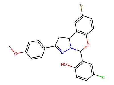 2-(9-BR-2(4-Meo-PH)1,10B-dihydropyrazolo(1,5-C)(1,3)benzoxazin-5-YL)-4-CL-phenol structure