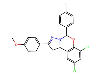 7,9-DI-CL-2-(4-Meo-PH)-5-(4-ME-PH)-1,10B-dihydropyrazolo(1,5-C)(1,3)benzoxazine structure