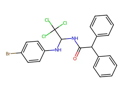 N-(1-(4-Bromoanilino)-2,2,2-trichloroethyl)-2,2-diphenylacetamide structure