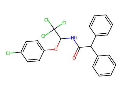 2,2-Diphenyl-N-(2,2,2-trichloro-1-(4-chlorophenoxy)ethyl)acetamide structure