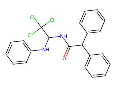 N-(1-Anilino-2,2,2-trichloroethyl)-2,2-diphenylacetamide structure