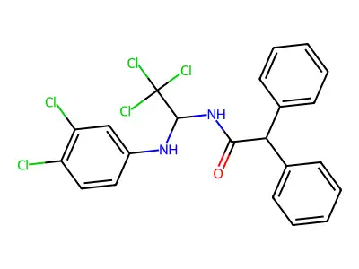 2,2-Diphenyl-N-(2,2,2-trichloro-1-(3,4-dichloroanilino)ethyl)acetamide structure