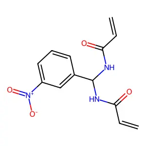 N-((Acryloylamino)(3-nitrophenyl)methyl)acrylamide structure