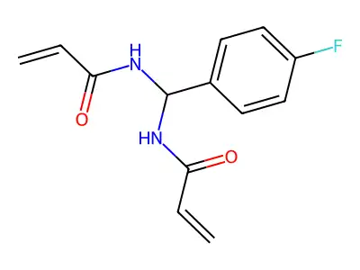 N-((Acryloylamino)(4-fluorophenyl)methyl)acrylamide structure