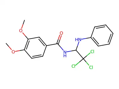 N-(1-Anilino-2,2,2-trichloroethyl)-3,4-dimethoxybenzamide structure