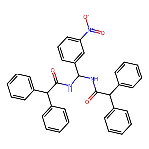N-(((Diphenylacetyl)amino)(3-nitrophenyl)methyl)-2,2-diphenylacetamide structure