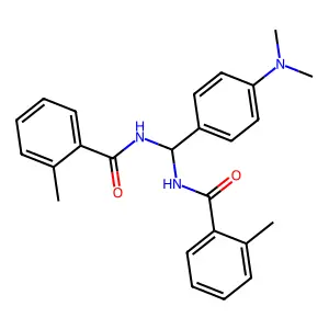N-((4-(Dimethylamino)phenyl)((2-methylbenzoyl)amino)methyl)-2-methylbenzamide structure