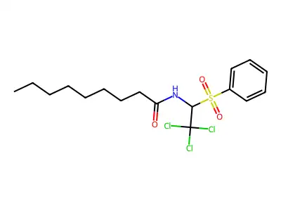 N-(2,2,2-Trichloro-1-(phenylsulfonyl)ethyl)nonanamide structure