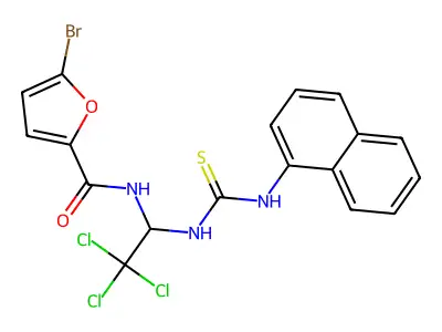 5-BR-N-(2,2,2-Trichloro-1-(((1-naphthylamino)carbothioyl)amino)ethyl)-2-furamide structure