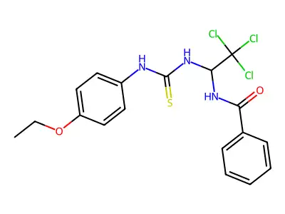 N-(2,2,2-Trichloro-1-(((4-ethoxyanilino)carbothioyl)amino)ethyl)benzamide structure