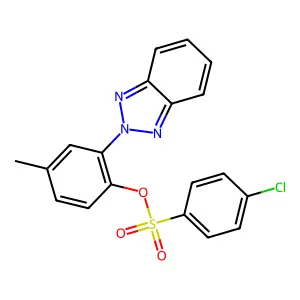 2-(2H-1,2,3-benzotriazol-2-yl)-4-methylphenyl 4-chlorobenzenesulfonate structure