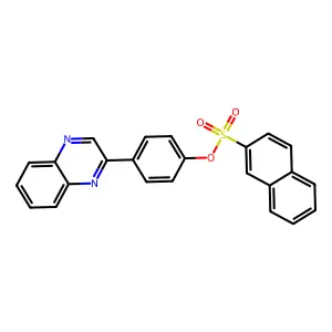 (4-Quinoxalin-2-ylphenyl) naphthalene-2-sulfonate structure