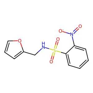 N-(furan-2-ylmethyl)-2-nitrobenzenesulfonamide structure