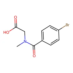 [(4-BromobenZoyl)(methyl)amino]acetic acid structure
