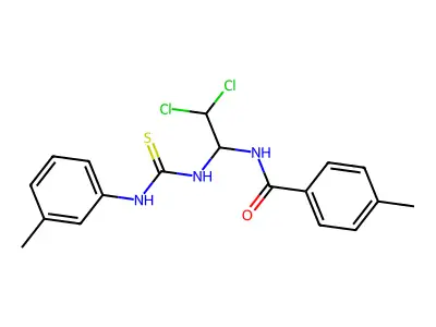 N-(2,2-Dichloro-1-((3-toluidinocarbothioyl)amino)ethyl)-4-methylbenzamide structure