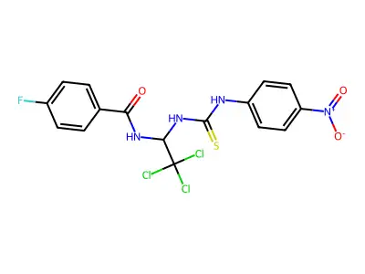 4-F-N-(2,2,2-Trichloro-1-(((4-nitroanilino)carbothioyl)amino)ethyl)benzamide structure