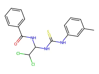 N-(2,2-Dichloro-1-((3-toluidinocarbothioyl)amino)ethyl)benzamide structure