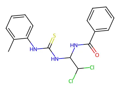 N-(2,2-Dichloro-1-((2-toluidinocarbothioyl)amino)ethyl)benzamide structure