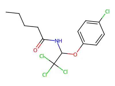 N-(2,2,2-Trichloro-1-(4-chlorophenoxy)ethyl)pentanamide structure