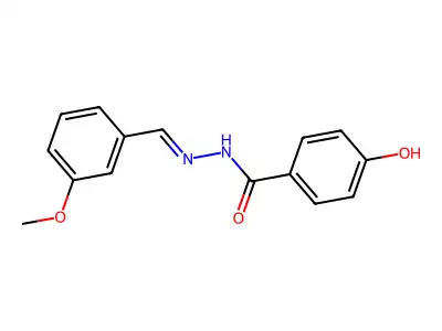 4-hydroxy-N-[(3-methoxyphenyl)methylideneamino]benzamide structure