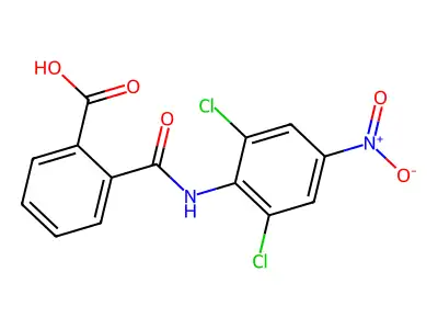 2-[(2,6-Dichloro-4-nitrophenyl)carbamoyl]benzoic acid structure