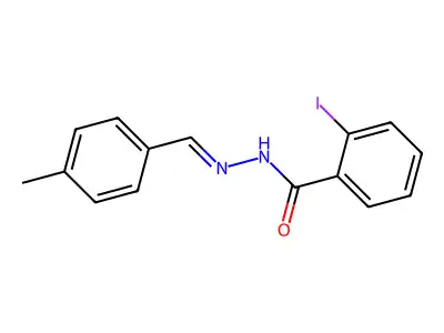 2-iodo-N-[(4-methylphenyl)methylideneamino]benzamide structure