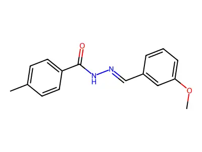 N-[(3-methoxyphenyl)methylideneamino]-4-methylbenzamide structure