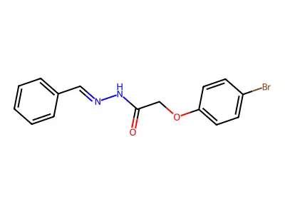 N-(benzylideneamino)-2-(4-bromophenoxy)acetamide structure