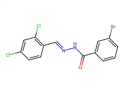 3-bromo-N-[(2,4-dichlorophenyl)methylideneamino]benzamide structure