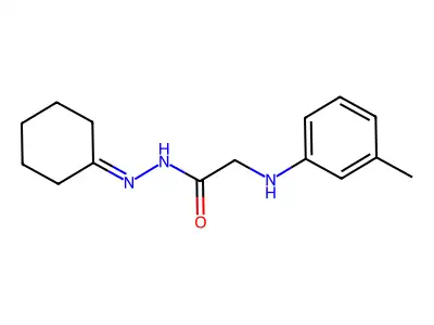 N'-Cyclohexylidene-2-(3-toluidino)acetohydrazide structure