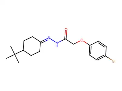 2-(4-Bromophenoxy)-N'-(4-tert-butylcyclohexylidene)acetohydrazide structure