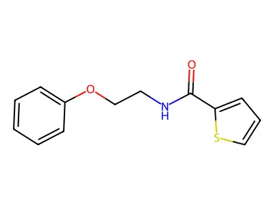 N-(2-phenoxyethyl)thiophene-2-carboxamide structure