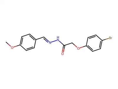 2-(4-bromophenoxy)-N-[(4-methoxyphenyl)methylideneamino]acetamide structure