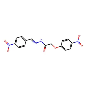 N'-(4-nitrobenzylidene)-2-(4-nitrophenoxy)acetohydrazide structure