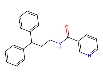 N-(3,3-diphenylpropyl)pyridine-3-carboxamide structure