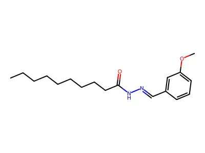 N-[(3-methoxyphenyl)methylideneamino]decanamide structure