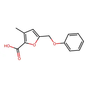 3-Methyl-5-(phenoxymethyl)furan-2-carboxylic acid structure